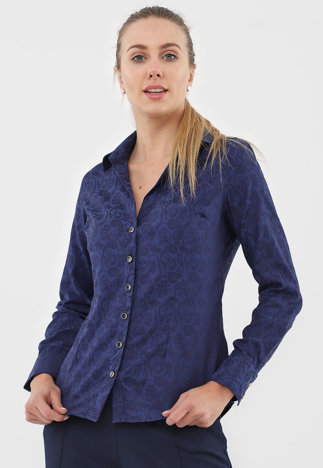 camisa azul marinho dudalina