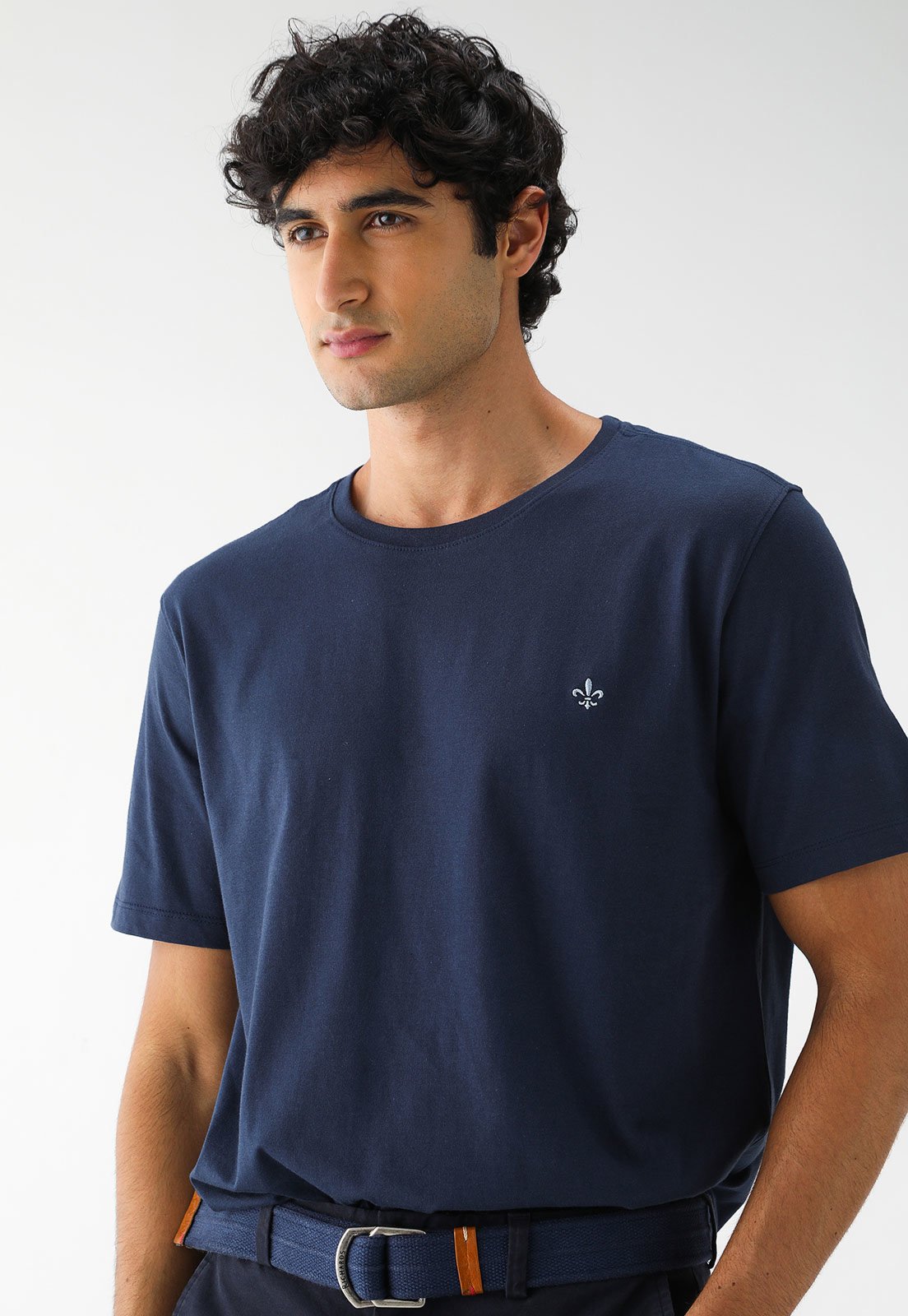 Camiseta Dudalina Reta Logo Azul-Marinho