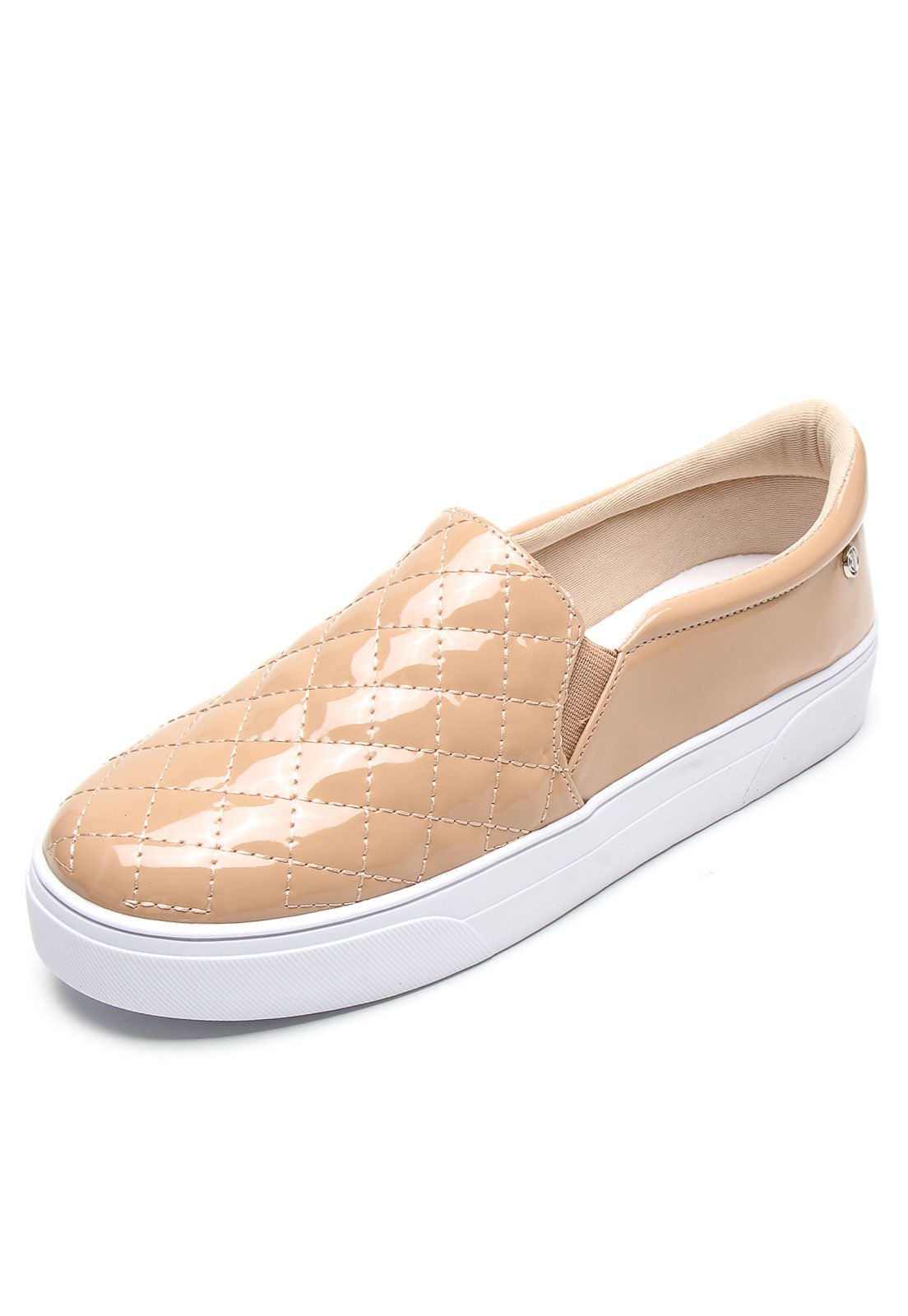 slip on feminino bege