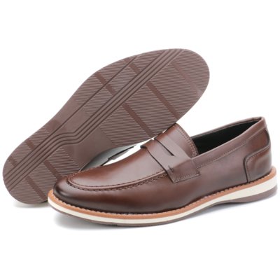 Sapato Casual Social Masculino Brogue Premium Confort Capuccino Menor preço em Sapato Casual Social Masculino Brogue Premium Confort Capuccino