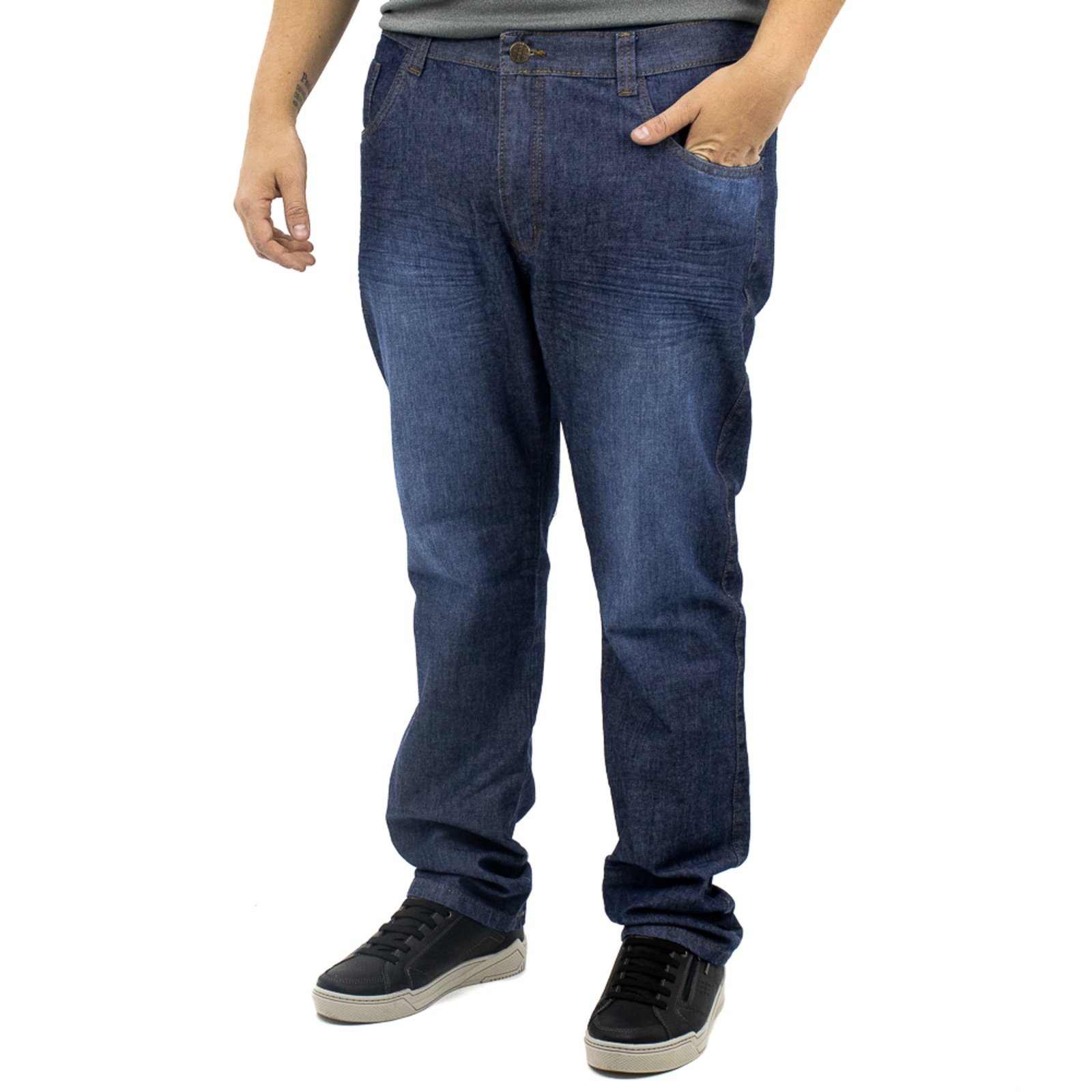 Calça Jeans Básica Plus Size Masculina Ecxo - Compre Agora