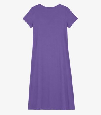 Vestido Midi Com Decote Em V Malha Visco Endless Roxo