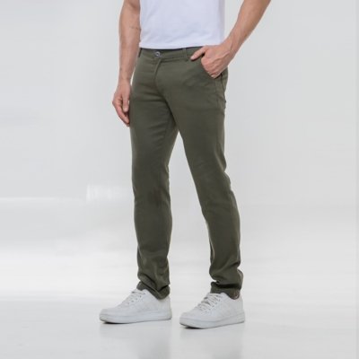 Calça Sarja Basica ER ESTILO RENOVADO Casual e Confortavel com Elastano Verde