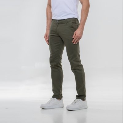 Calça Sarja Basica ER ESTILO RENOVADO Casual e Confortavel com Elastano Verde