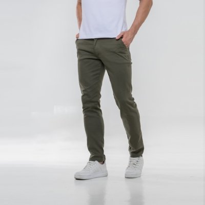 Calça Sarja Basica ER ESTILO RENOVADO Casual e Confortavel com Elastano Verde