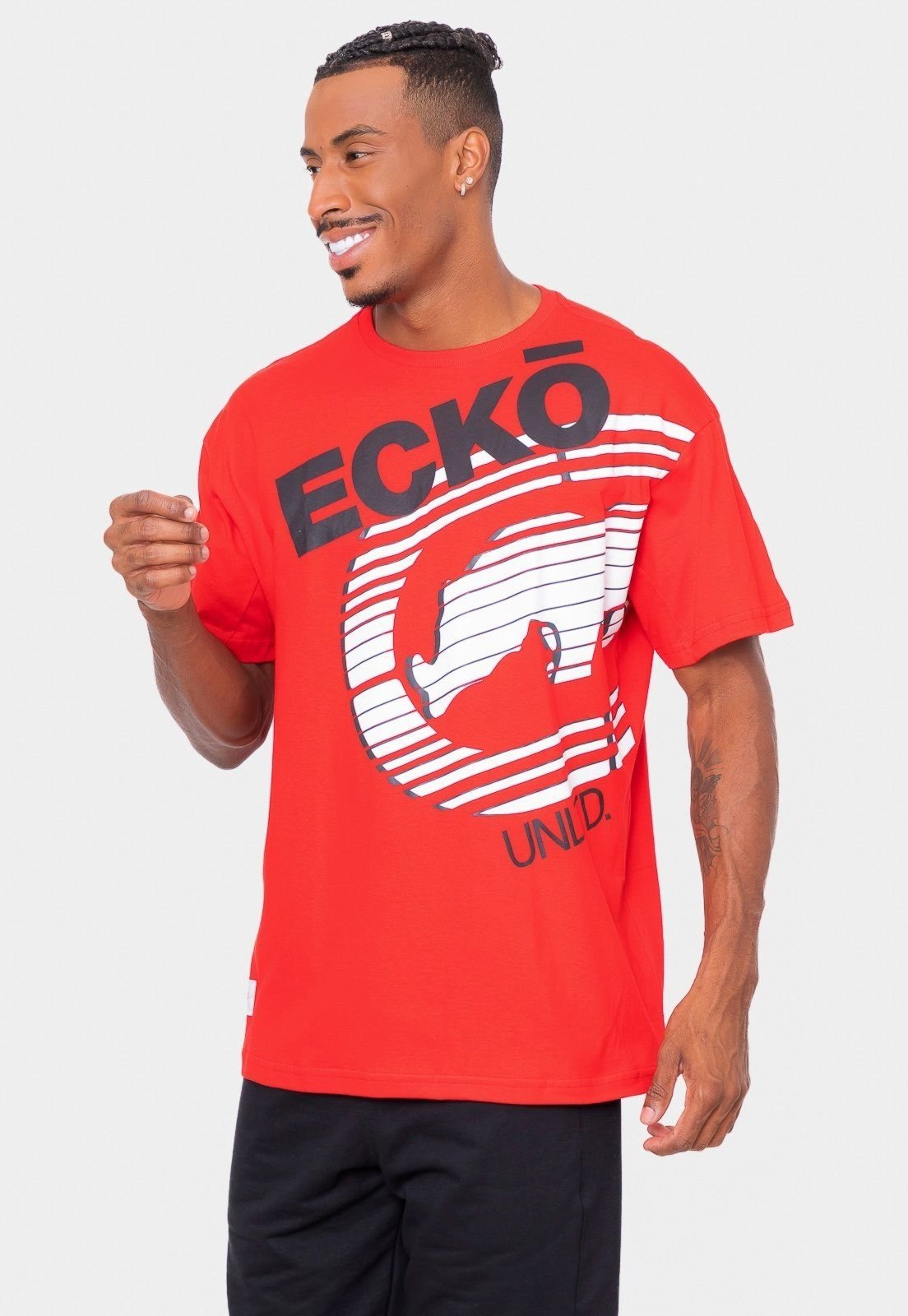 Camiseta Ecko Plus Size Now Vermelha - Faz a Boa!