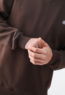 Blusa de Moletom Fechada Element Logo Marrom