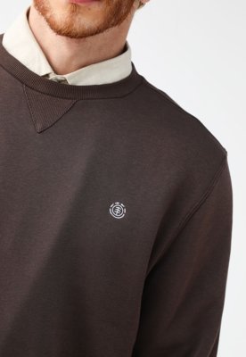 Blusa de Moletom Fechada Element Logo Marrom