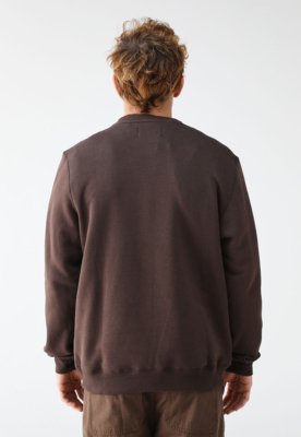 Blusa de Moletom Fechada Element Logo Marrom