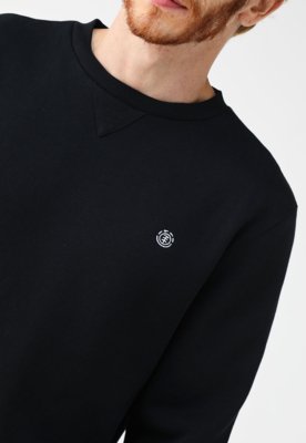 Blusa de Moletom Fechada Element Logo Preta