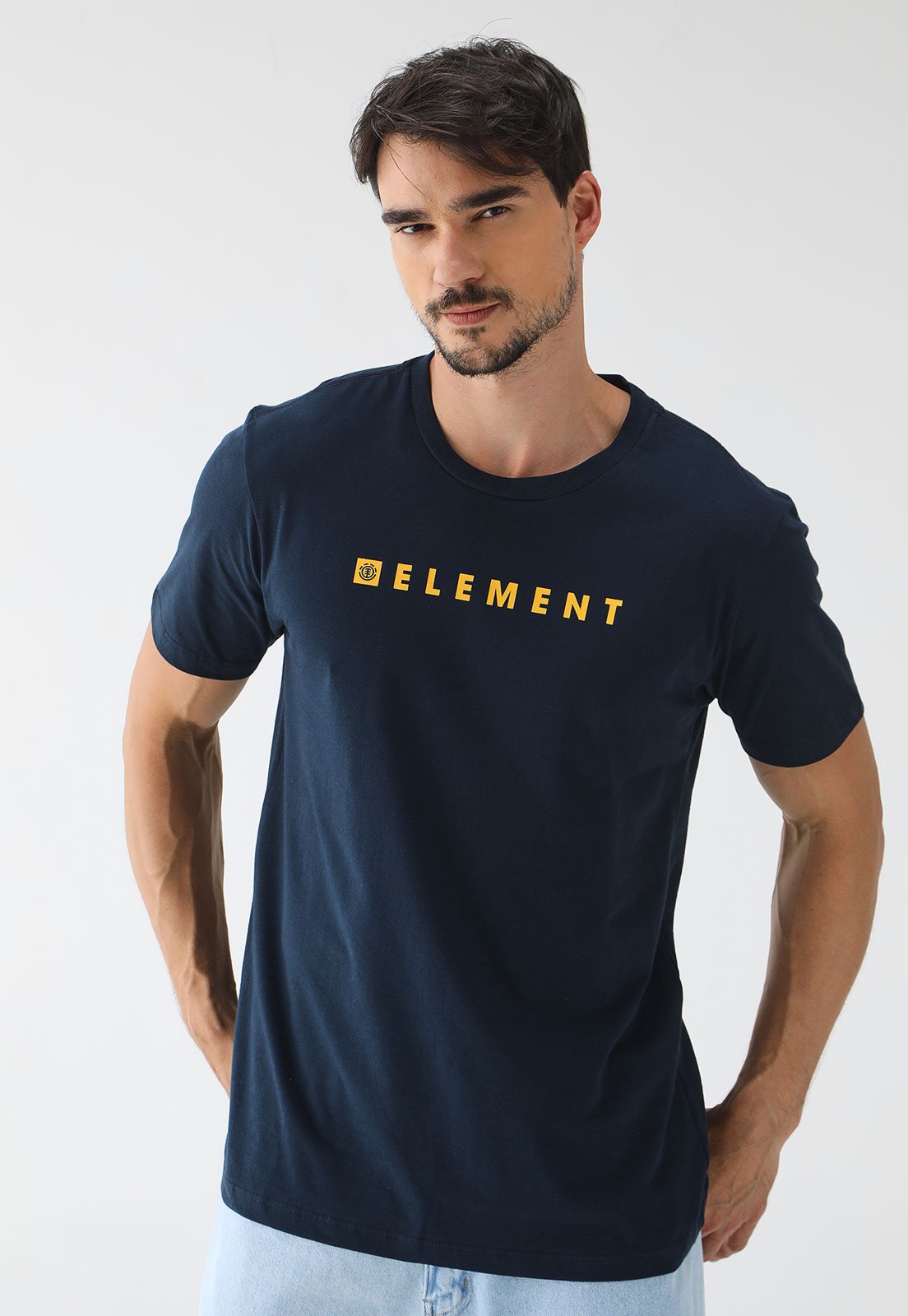 Camiseta Element Reta Estampada Azul