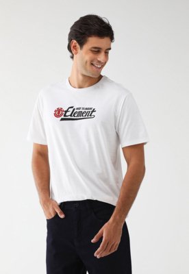 Camiseta Element Reta Logo Off-White