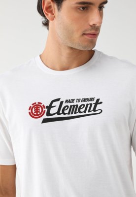 Camiseta Element Reta Logo Off-White