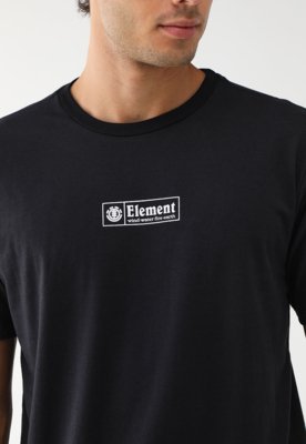 Camiseta Element Reta Logo Preta