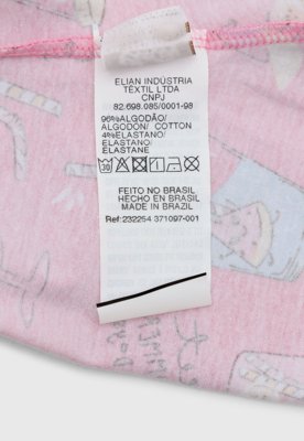 Calça Legging Infantil Elian Estampada Rosa