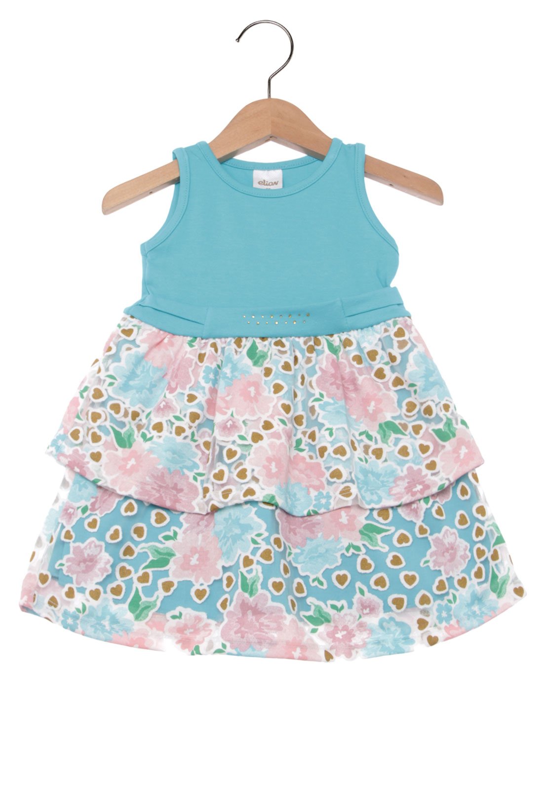 Vestido Elian Floral Infantil Azul - Compre Agora | Dafiti Brasil