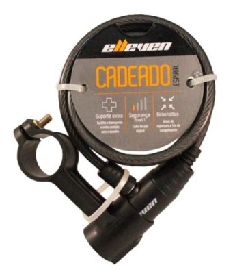 Cadeado Elleven Espiral 1mx6mm Com Chave Menor preço em Cadeado Elleven Espiral 1mx6mm Com Chave