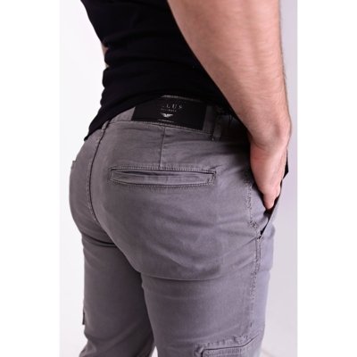 Calça Ellus Cargo Classic Chumbo