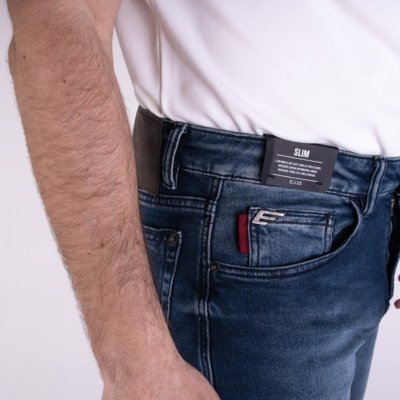 Calça Jeans Ellus 5 Pockets Slim Azul Escuro