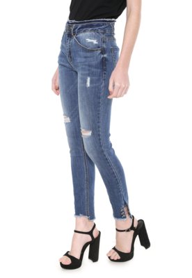 Calça Jeans Ellus Skinny Piercing Azul Menor preço em Calça Jeans Ellus Skinny Piercing Azul