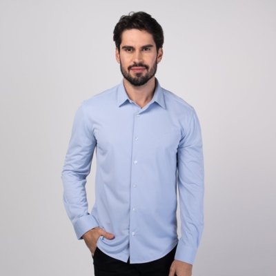 Camisa Tech Ellus Slim Azul Claro