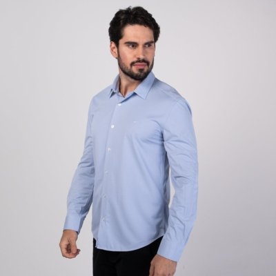 Camisa Tech Ellus Slim Azul Claro