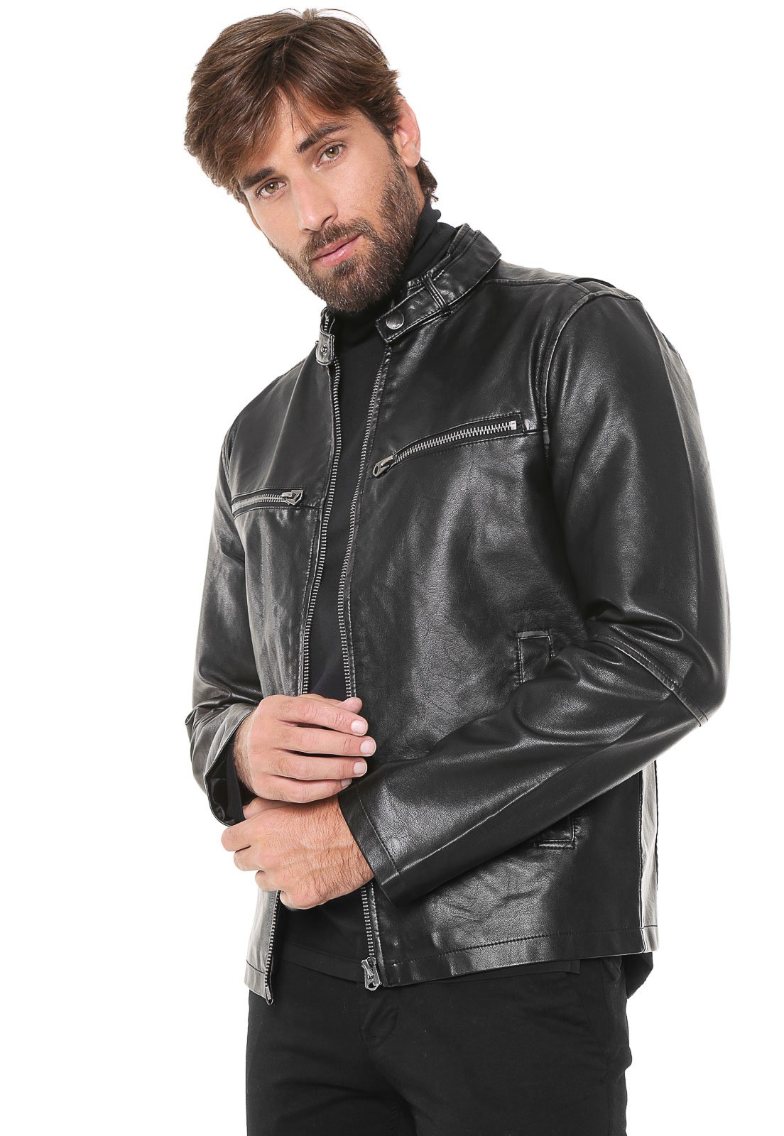Jaqueta Biker Jaqueta Masculina Ellus Jaqueta Vegan Leather Biker