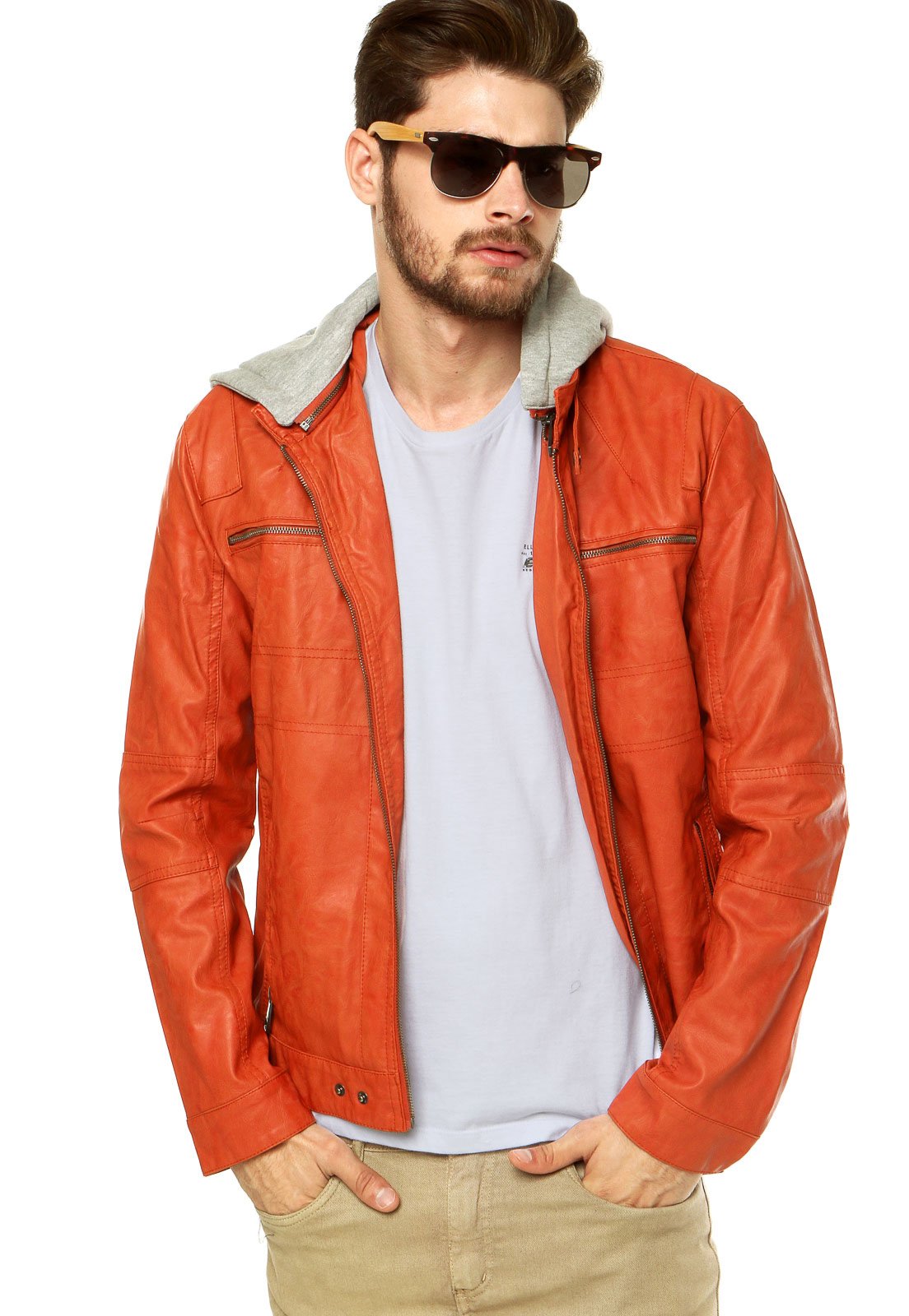 jaqueta masculina laranja