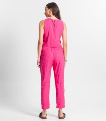 Calça De Linho Feminina Endless Rosa