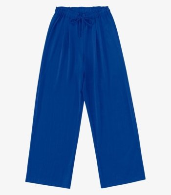 Calça De Viscose Rajada Feminina Endless Azul