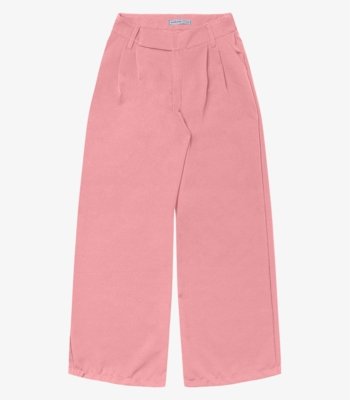 Calça Feminina Reta Em Alfaiataria Endless Rosa