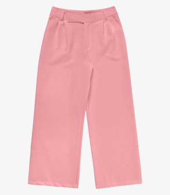 Calça Feminina Reta Em Alfaiataria Endless Rosa