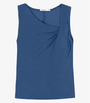 Regata Feminina Assimetrica Em Ribana Endless Azul
