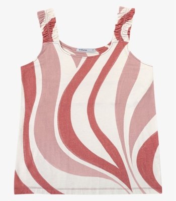 Regata Feminina Viscose Estampada Endless Rosa