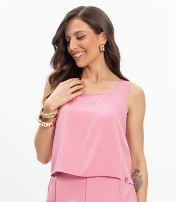 Regata Viscose Double Feminina Endless Rosa