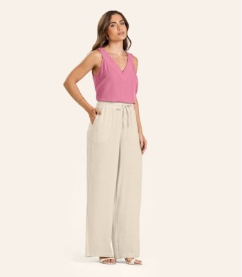Regata Viscose Slub Feminina Endless Rosa