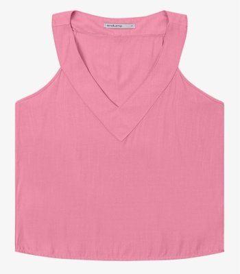 Regata Viscose Slub Feminina Endless Rosa