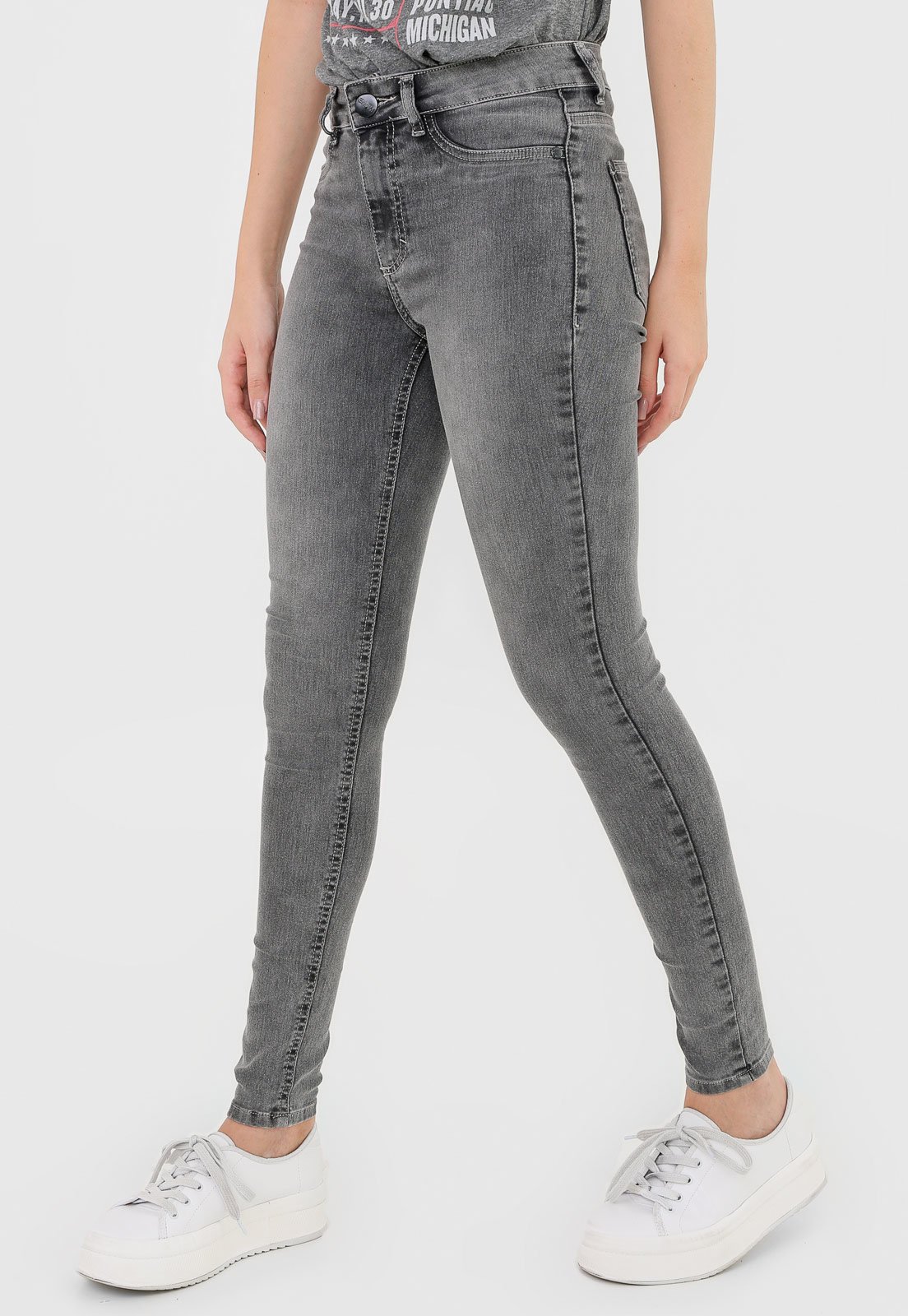 Calça hot sale jeans cinza