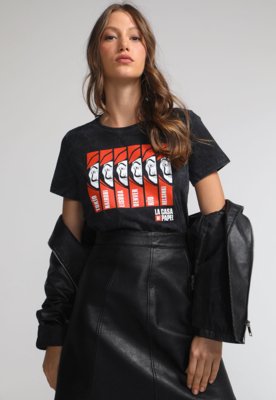 Camiseta Enfim La Casa De Papel Preta Compre Agora Kanui Brasil