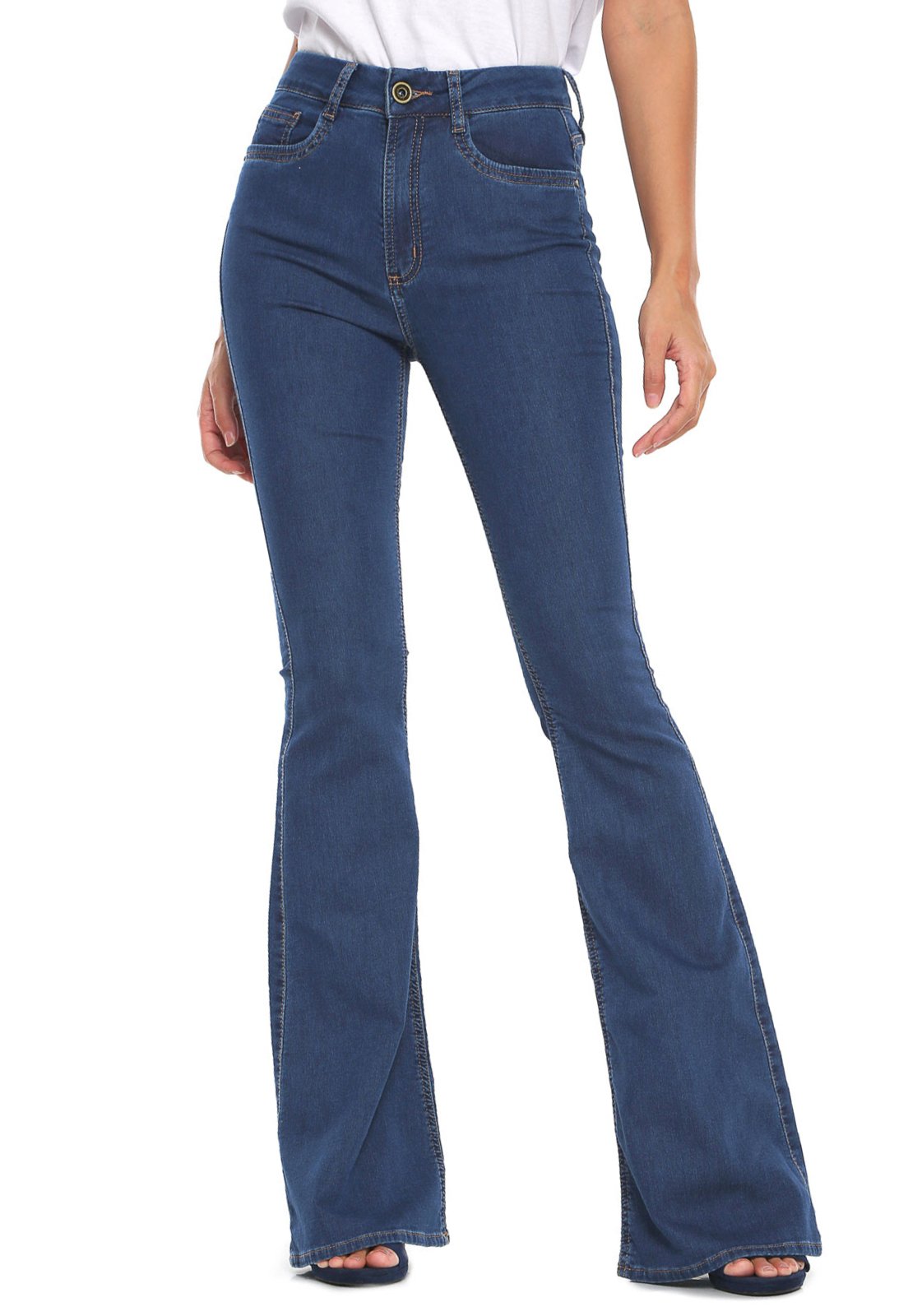 calça canelada feminina jeans