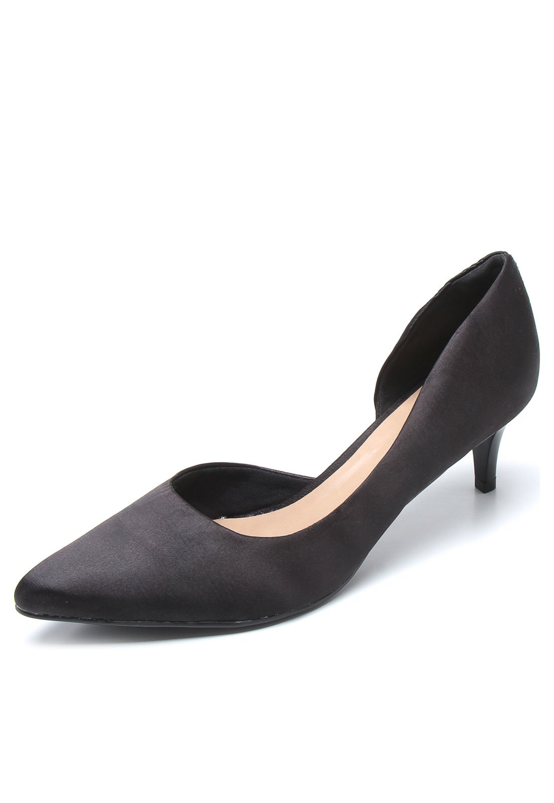 scarpin cetim preto