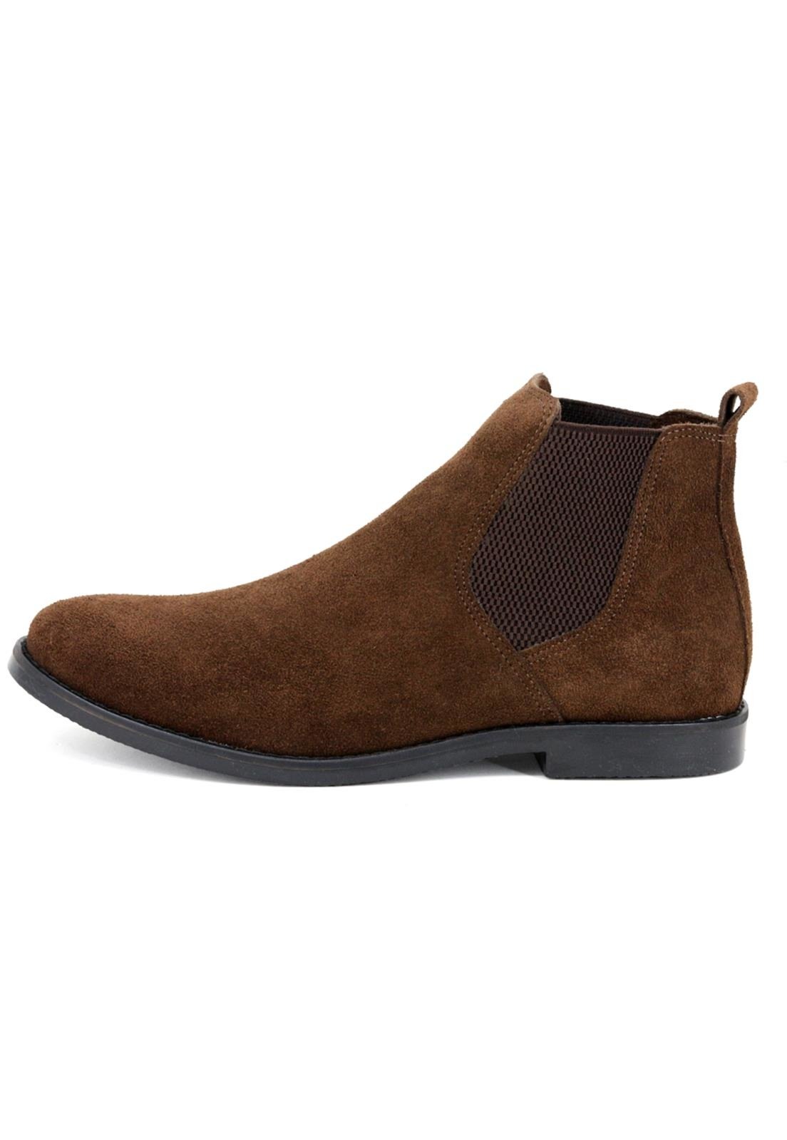 bota masculina camurça preta