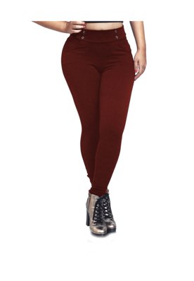 Calça Legging Estigma Moda Skinny Marrom Menor preço em Calça Legging Estigma Moda Skinny Marrom