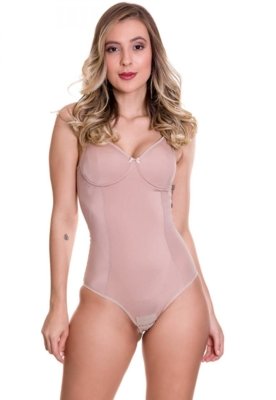 Body Pós Parto Estilo Sedutor Modelador Sem Bojo para Amamentação Bege Menor preço em Body Pós Parto Estilo Sedutor Modelador Sem Bojo para Amamentação Bege