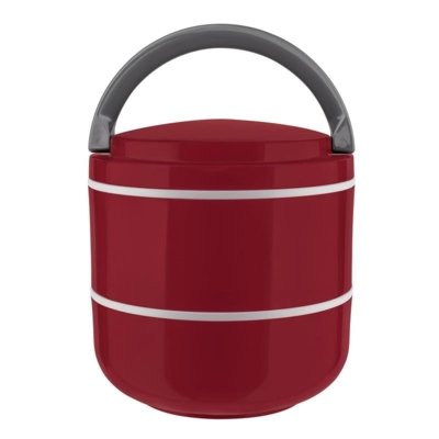 Marmita Dupla Vermelha Para Microondas Lunch Box Euro Home Menor preço em Marmita Dupla Vermelha Para Microondas Lunch Box Euro Home