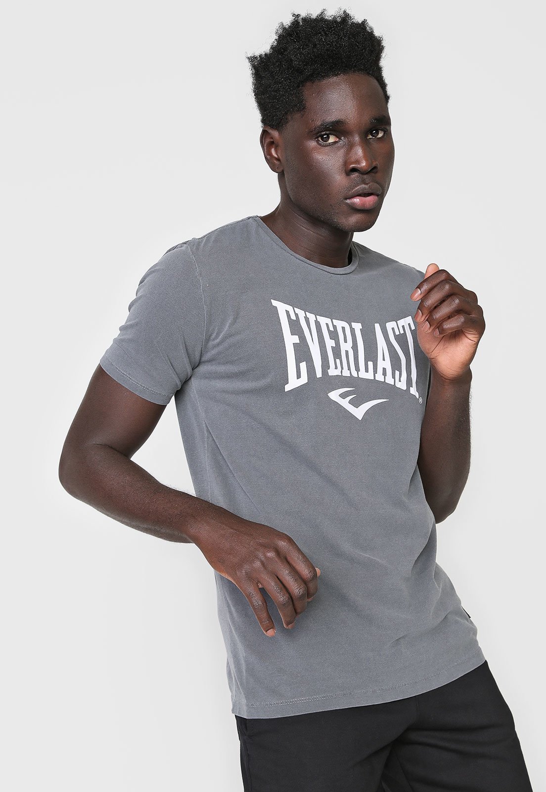 Camiseta Everlast Logo Cinza - Compre Agora