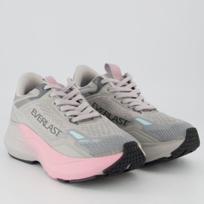 Tênis Everlast Strattos Feminino Cinza e Rosa