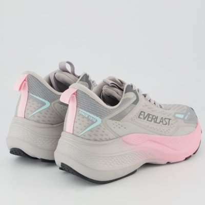 Tênis Everlast Strattos Feminino Cinza e Rosa