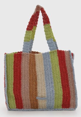Bolsa FARM Listrada Rio Colorida Azul