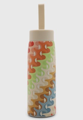 Garrafa FARM Estampada Aço Inoxidável Off-White